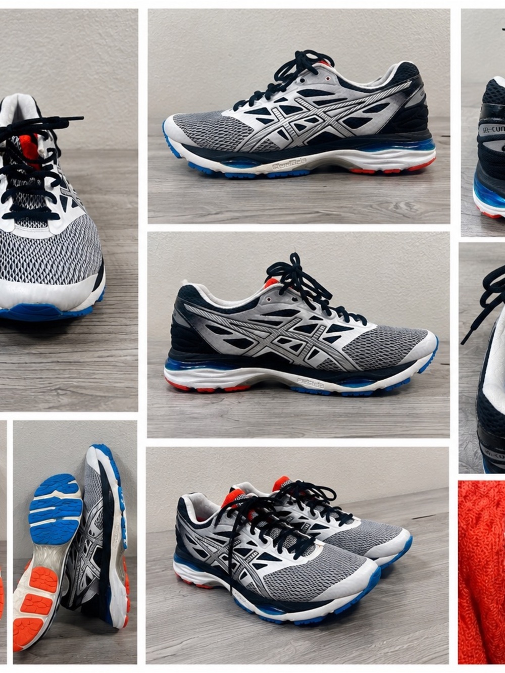 ASICS Gel Cumulus18 Running shoes Men’s Size 10Gray Black Blue Athletic Sneakers